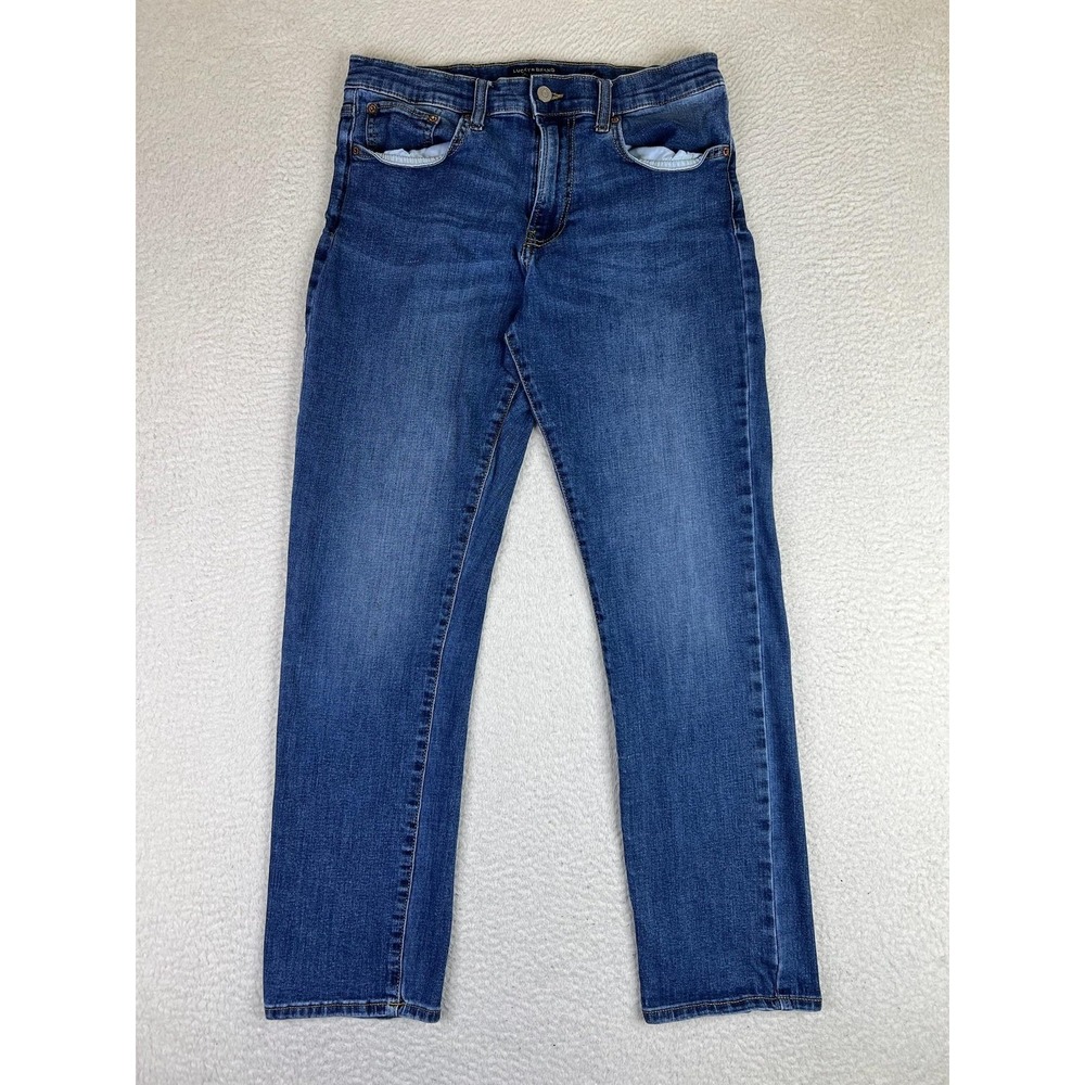 Lucky Brand 410 Athletic‎ Straight Jeans Mens 32x32 Blue Stretch Denim Pants